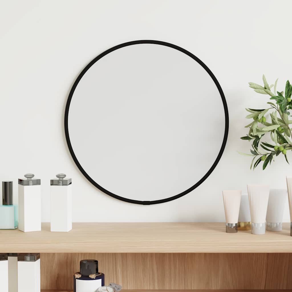 Black Wall Mirror Ø 30 cm Round