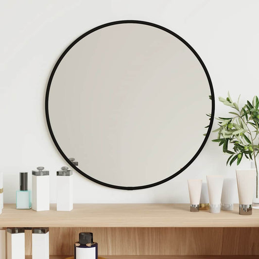 Black Wall Mirror Ø 40 cm Round