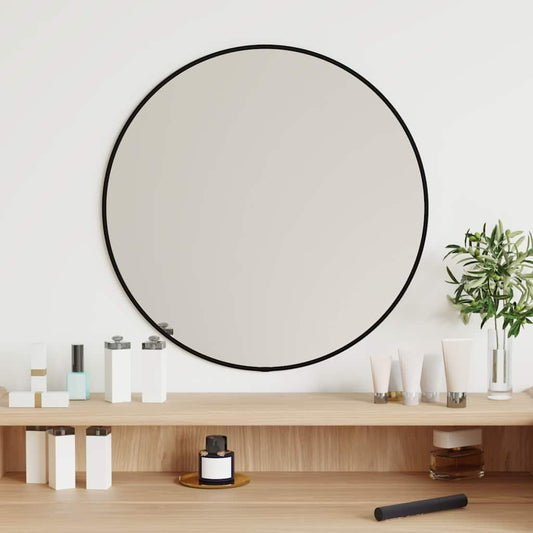Black Wall Mirror Ø 50 cm Round