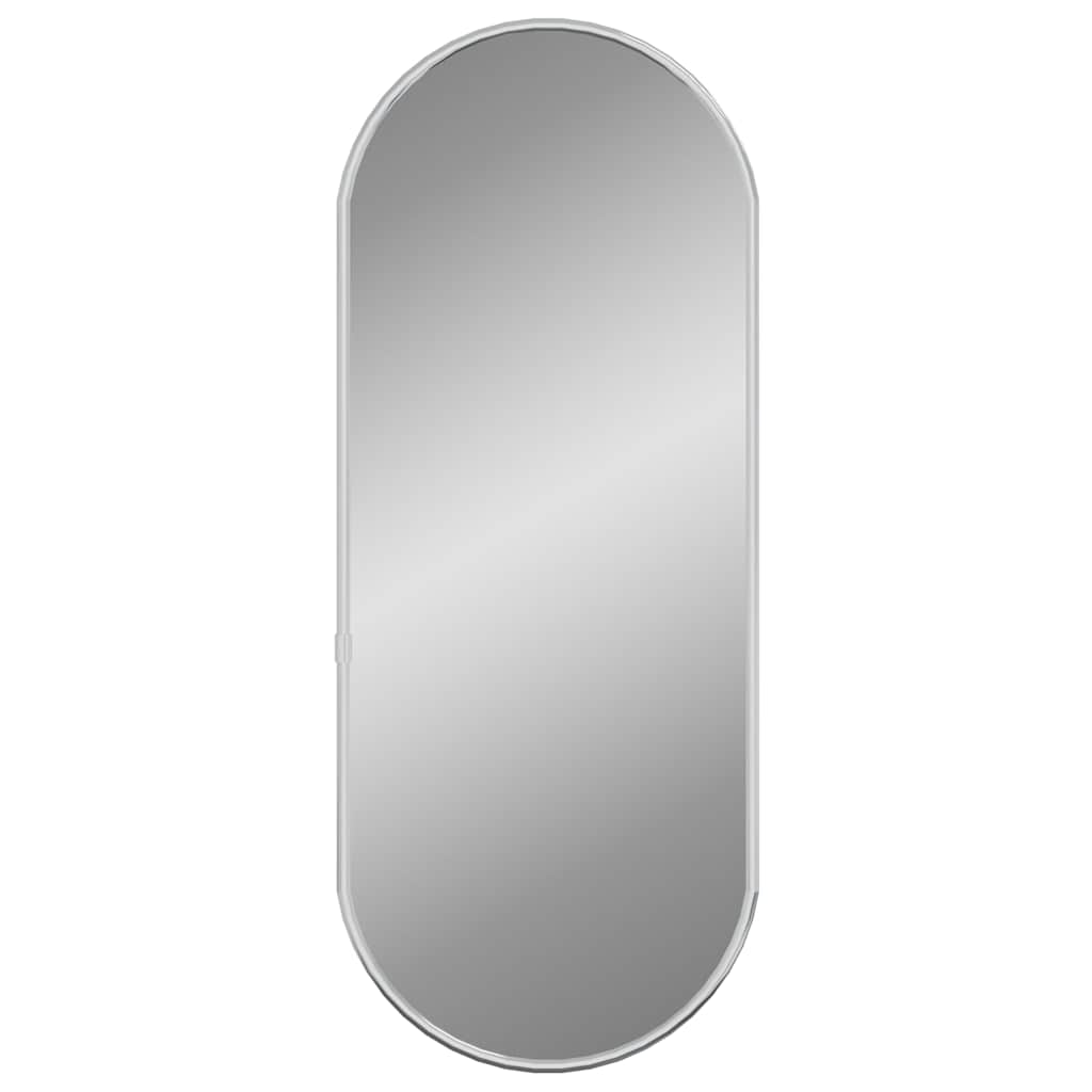 Miroir mural argenté 50x20 cm ovale