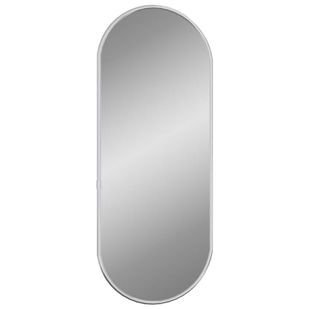 Miroir mural argenté 50x20 cm ovale