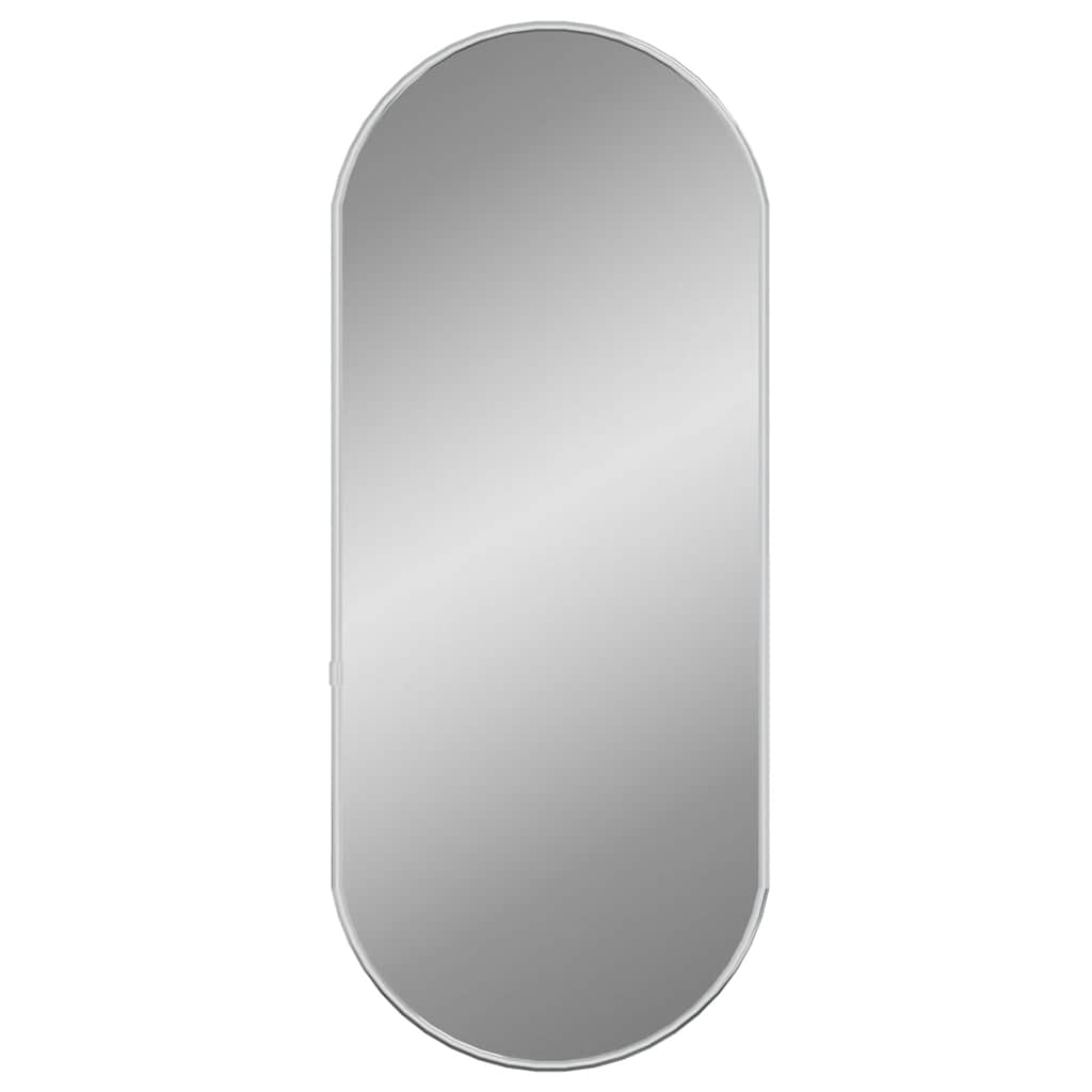 Miroir mural argenté 60x25 cm ovale