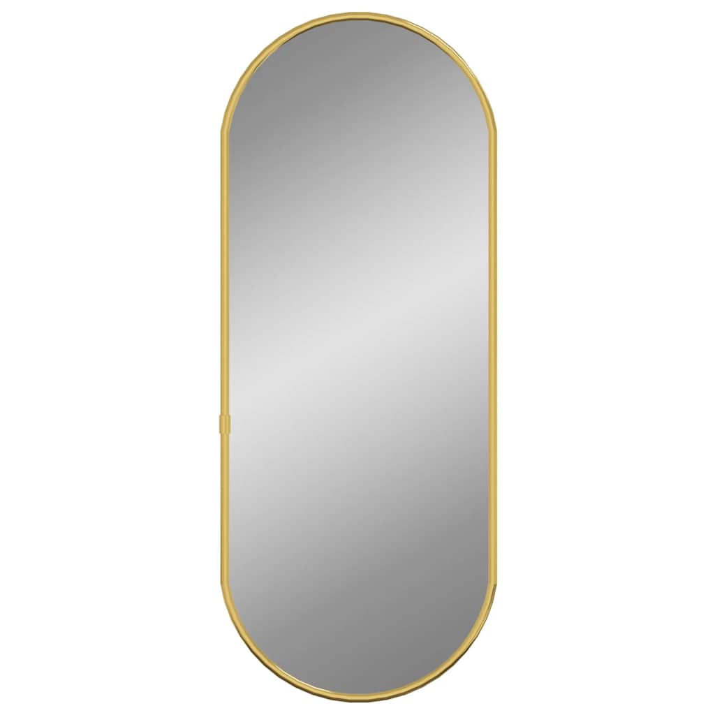 Miroir mural doré 50x20 cm ovale