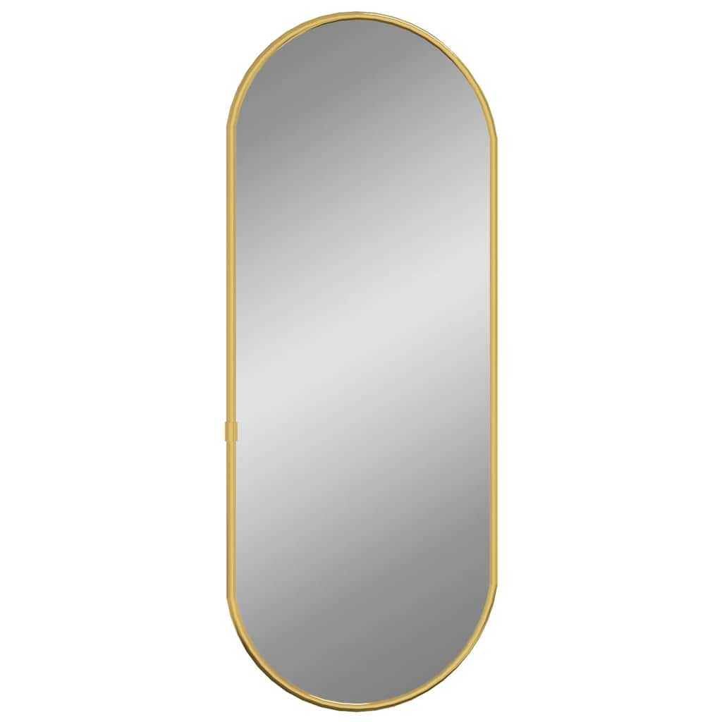 Miroir mural doré 50x20 cm ovale
