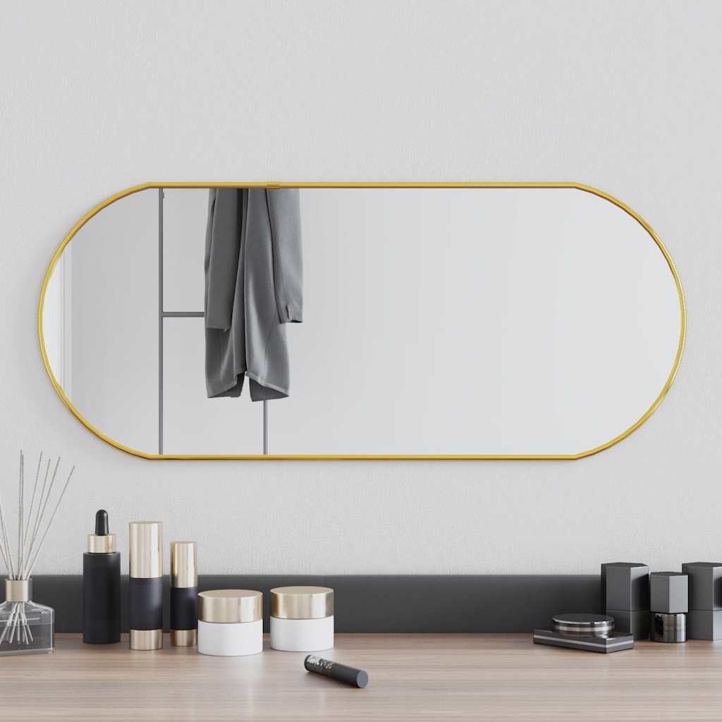 Wall Mirror Golden 70x30 cm Oval