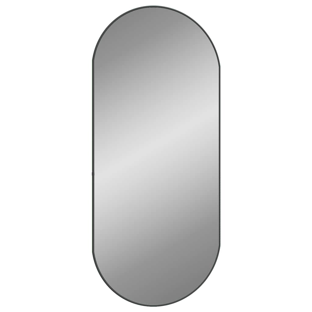 Black Wall Mirror 100x45 cm Oval