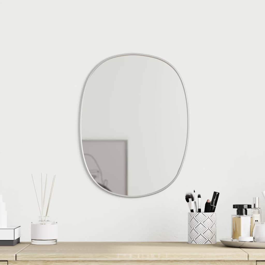 Miroir mural argenté 40x30 cm