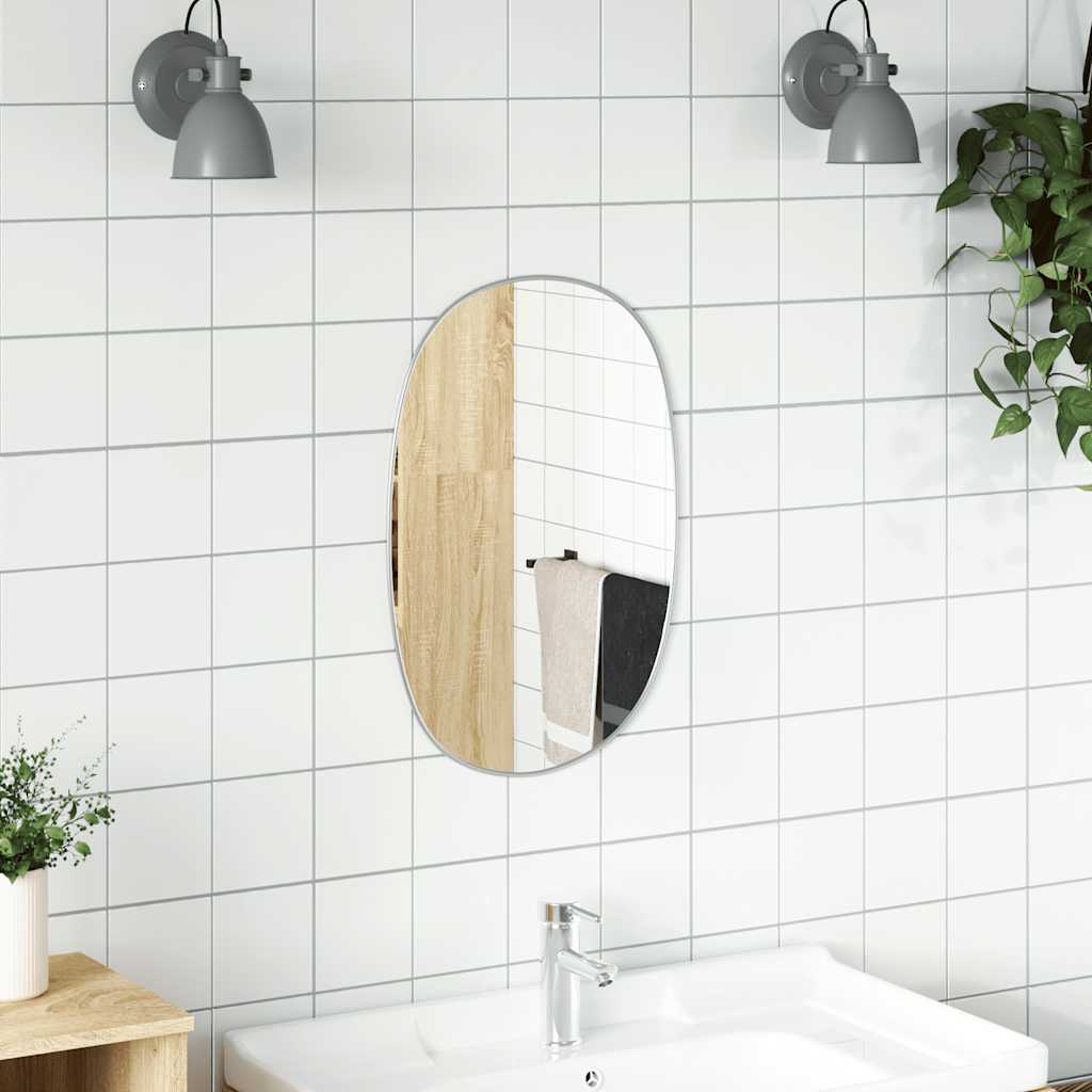 Silver Wall Mirror 50x35 cm