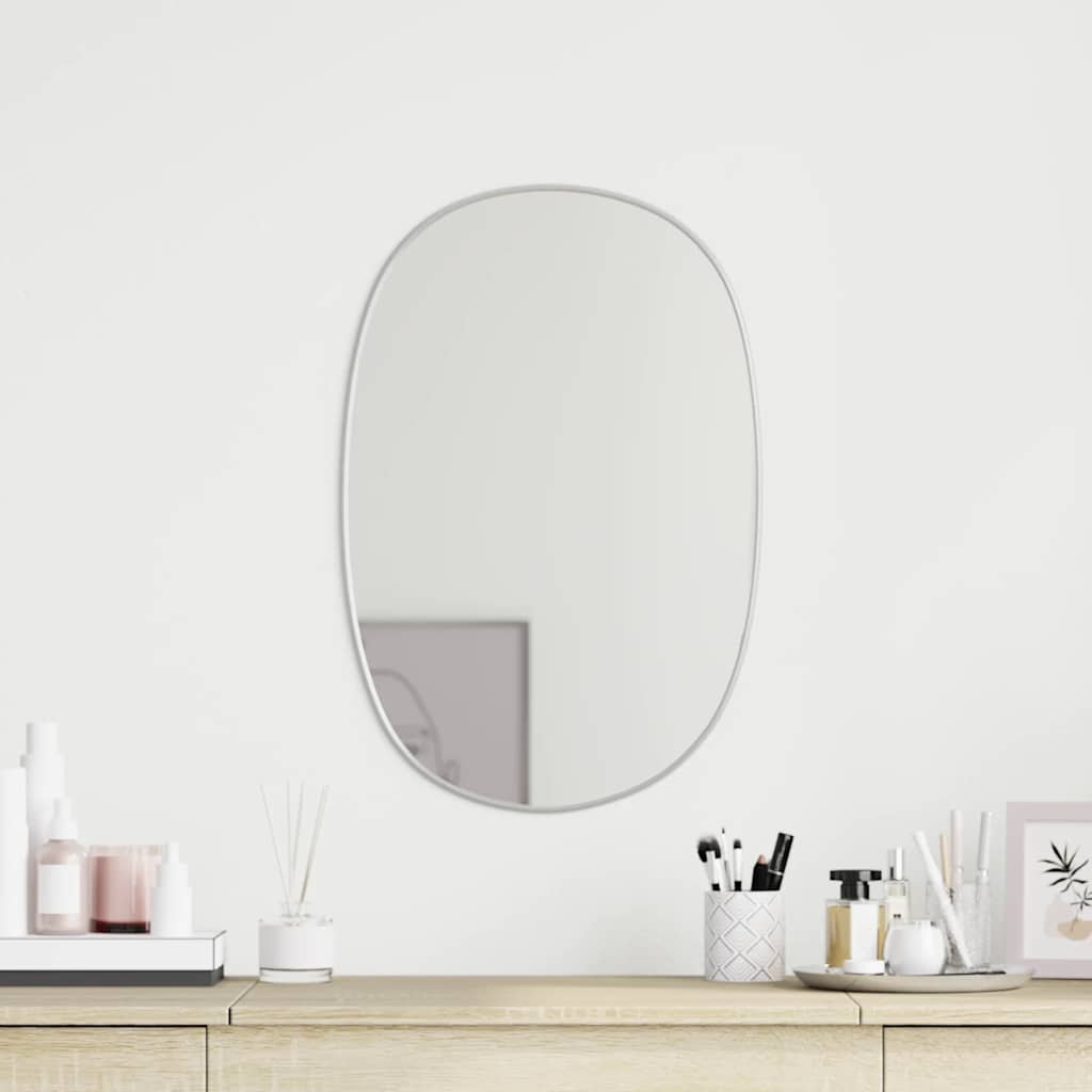 Miroir mural argenté 60x40 cm