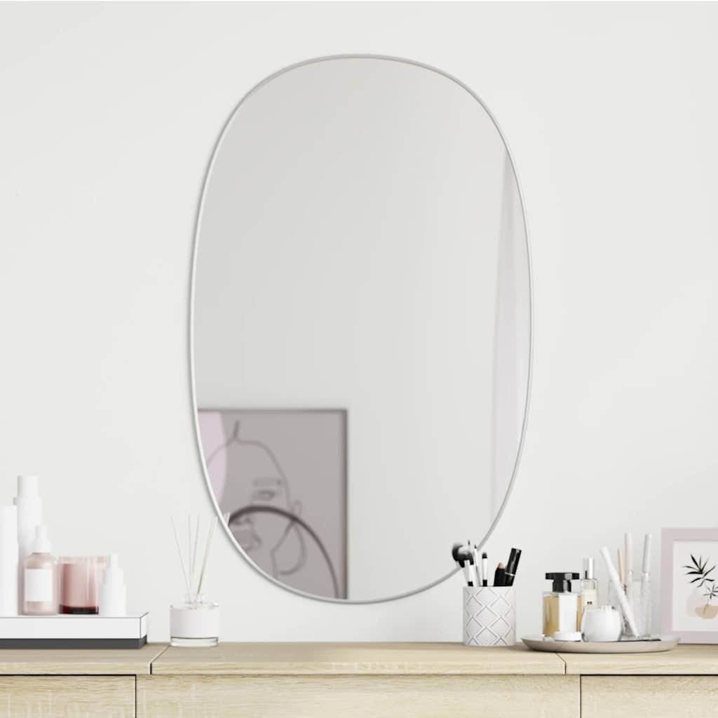 Silver Wall Mirror 70x45 cm