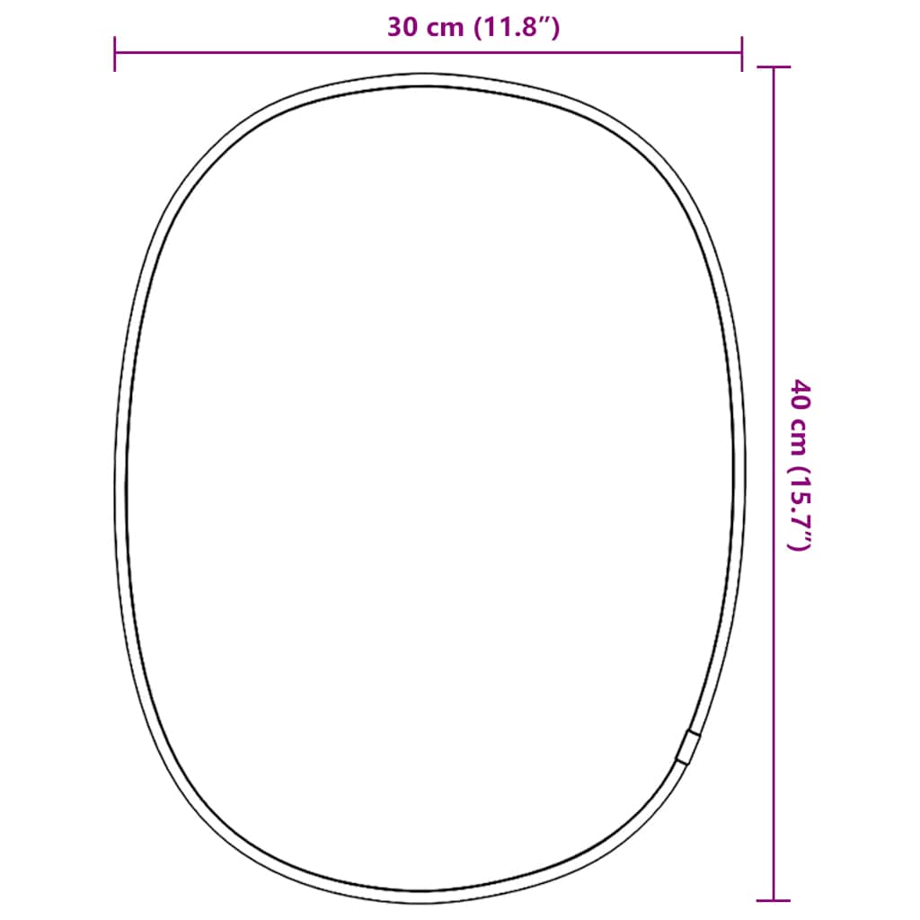 Wall Mirror Golden 40x30 cm