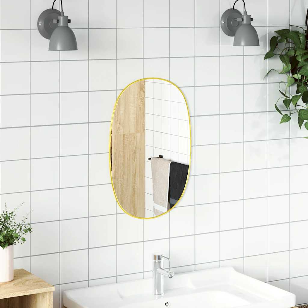 Wall Mirror Golden 50x35 cm