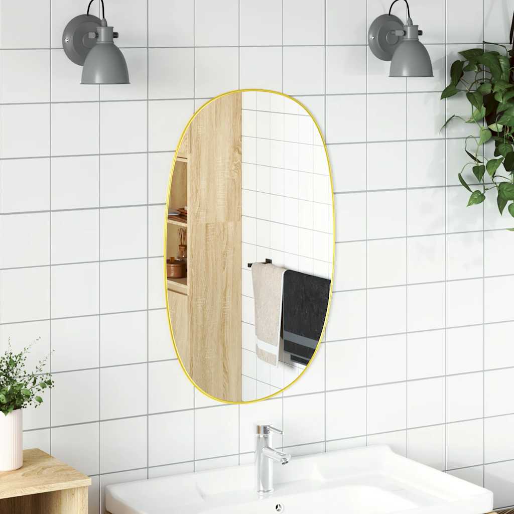 Miroir mural doré 70x45 cm