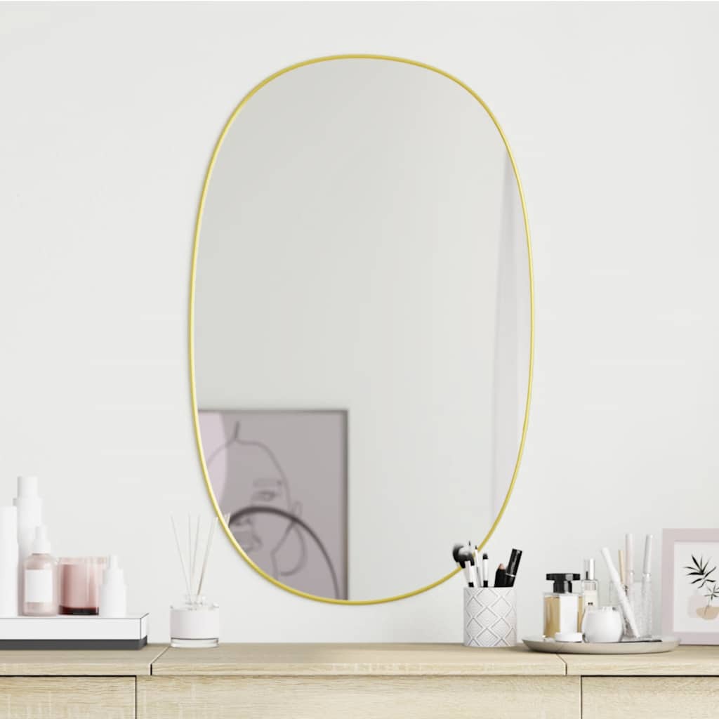 Miroir mural doré 70x45 cm