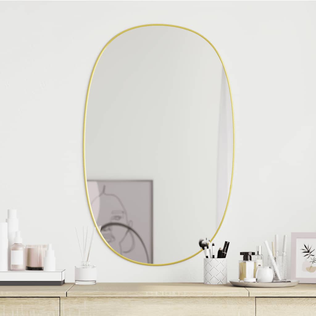 Miroir mural doré 80x50 cm