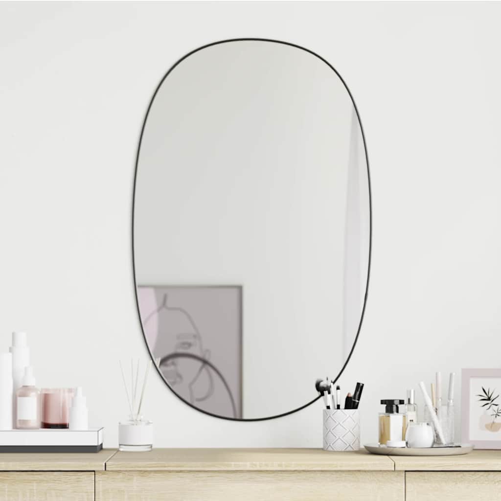 Miroir Mural Noir 80x50 cm