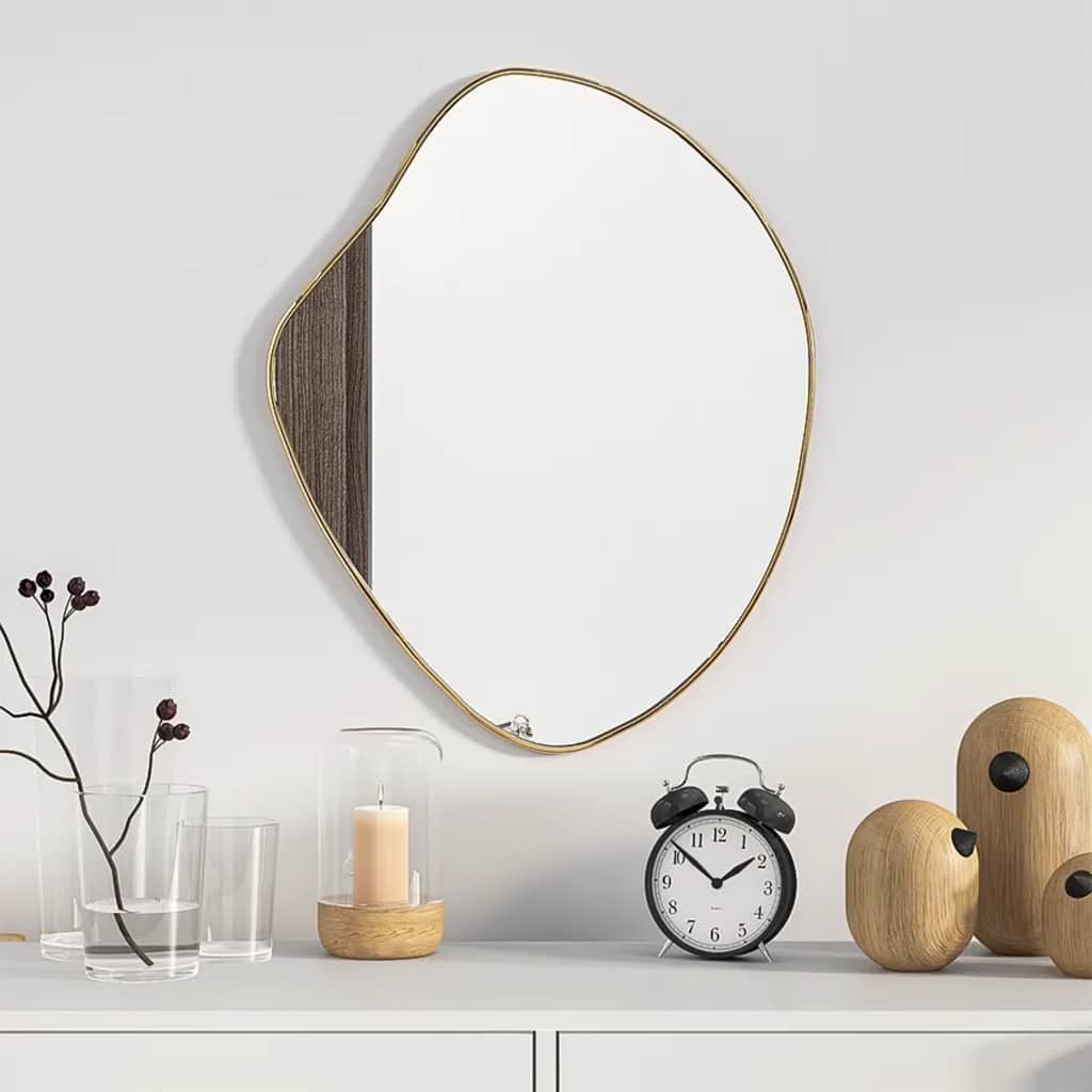 Wall Mirror Golden 50x40 cm
