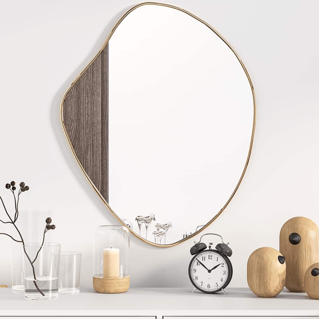 Miroir Mural Doré 60x50 cm