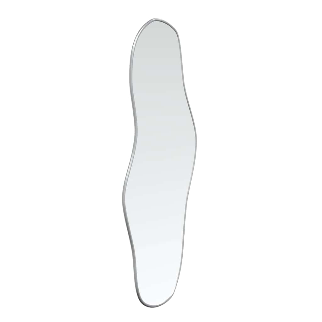 Miroir mural argenté 80x35 cm