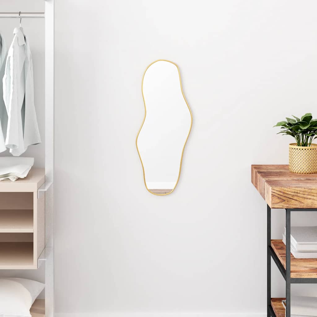 Miroir mural doré 60x25 cm