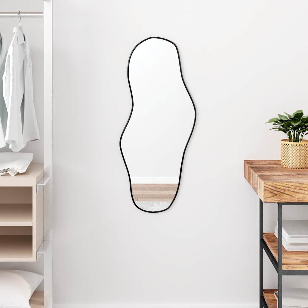 Miroir mural noir 80x35 cm