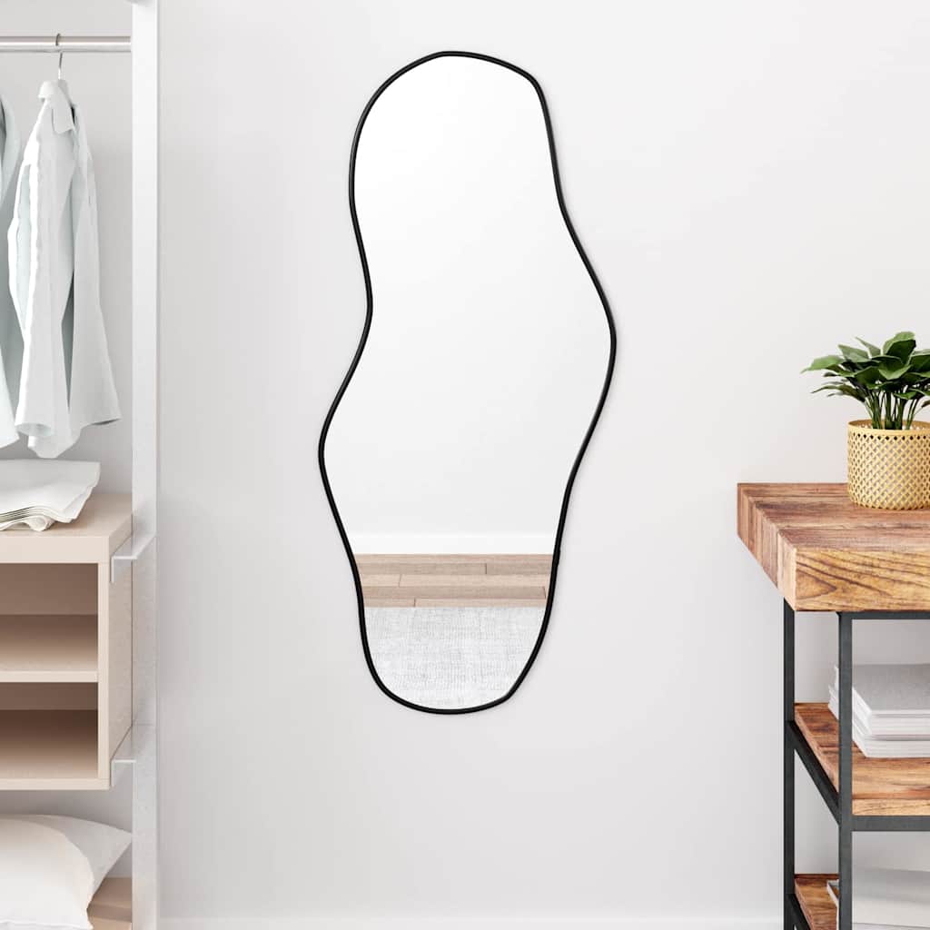 Black Wall Mirror 100x45 cm
