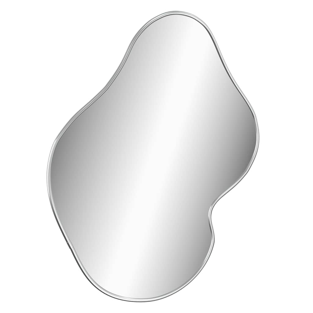 Miroir mural argenté 50x40 cm