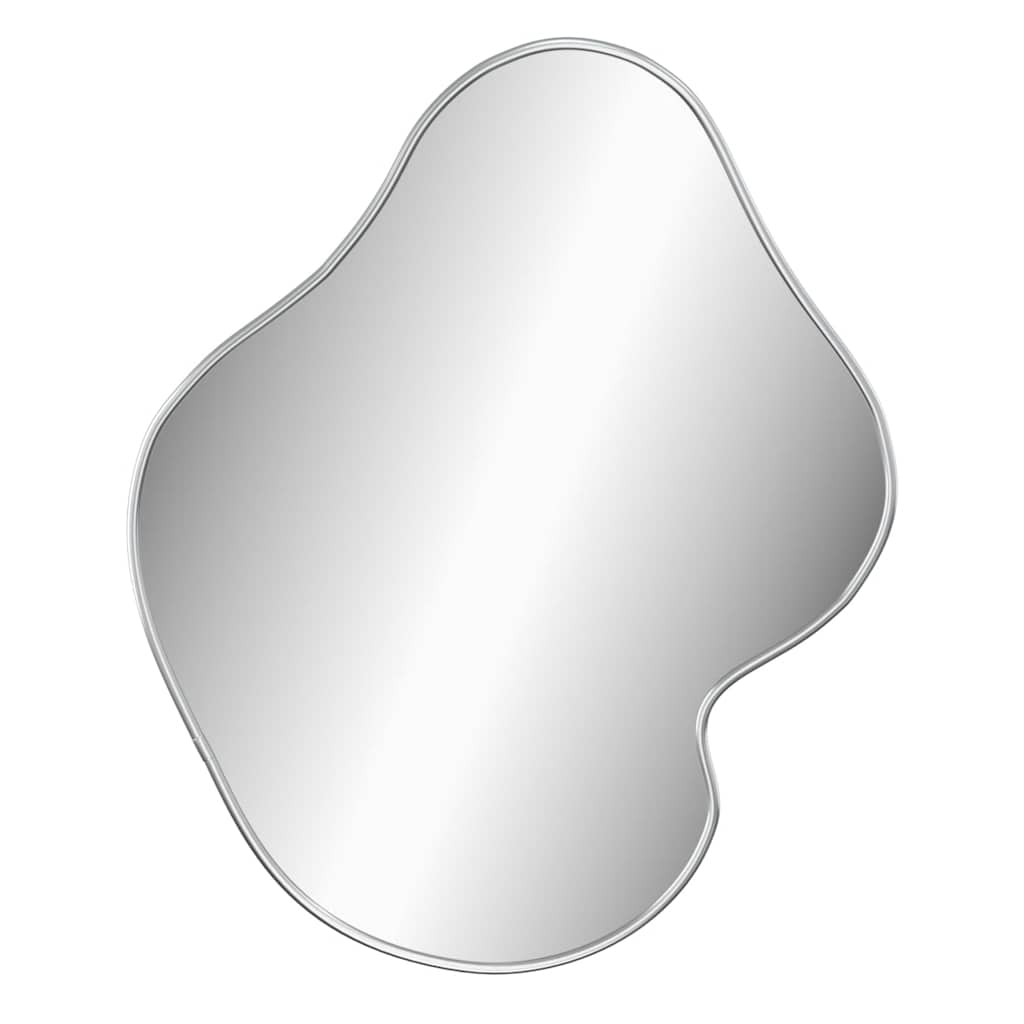 Miroir mural argenté 60x50 cm