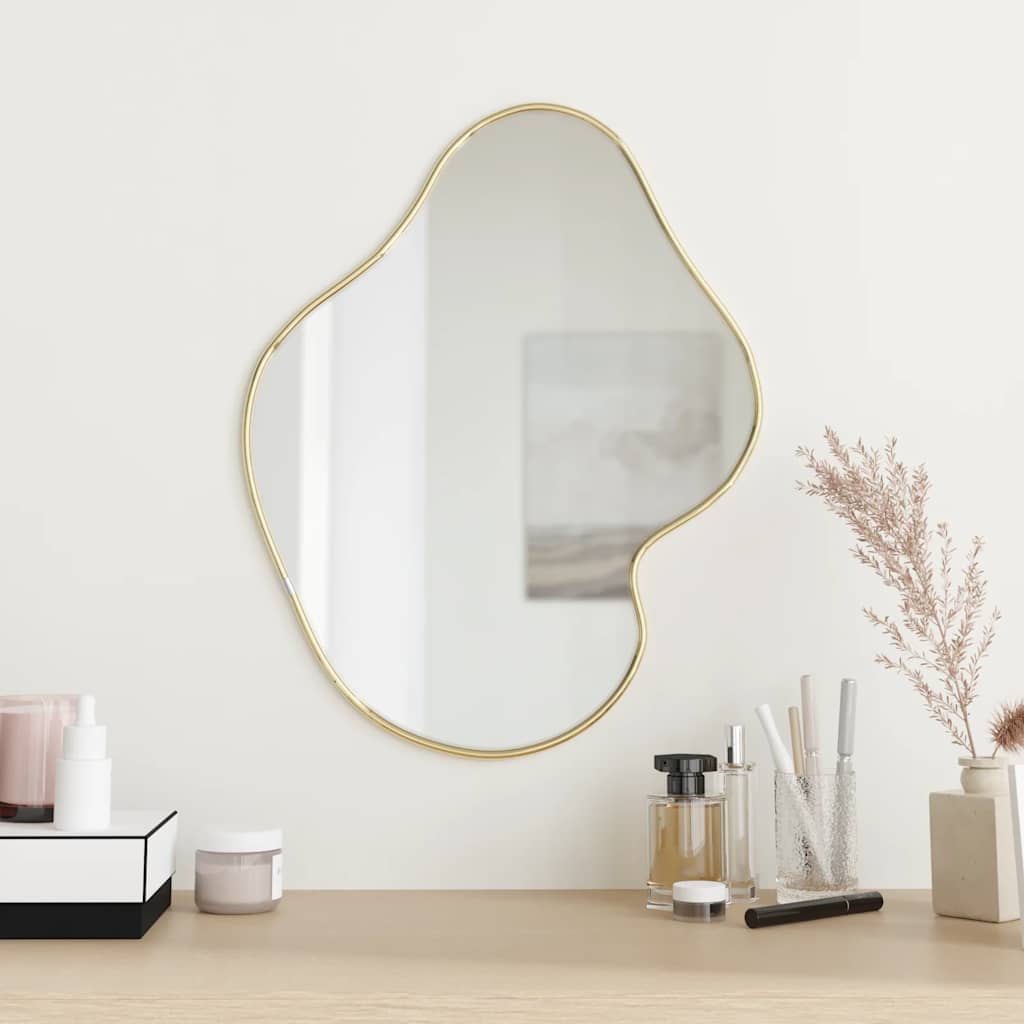 Wall Mirror Golden 50x40 cm