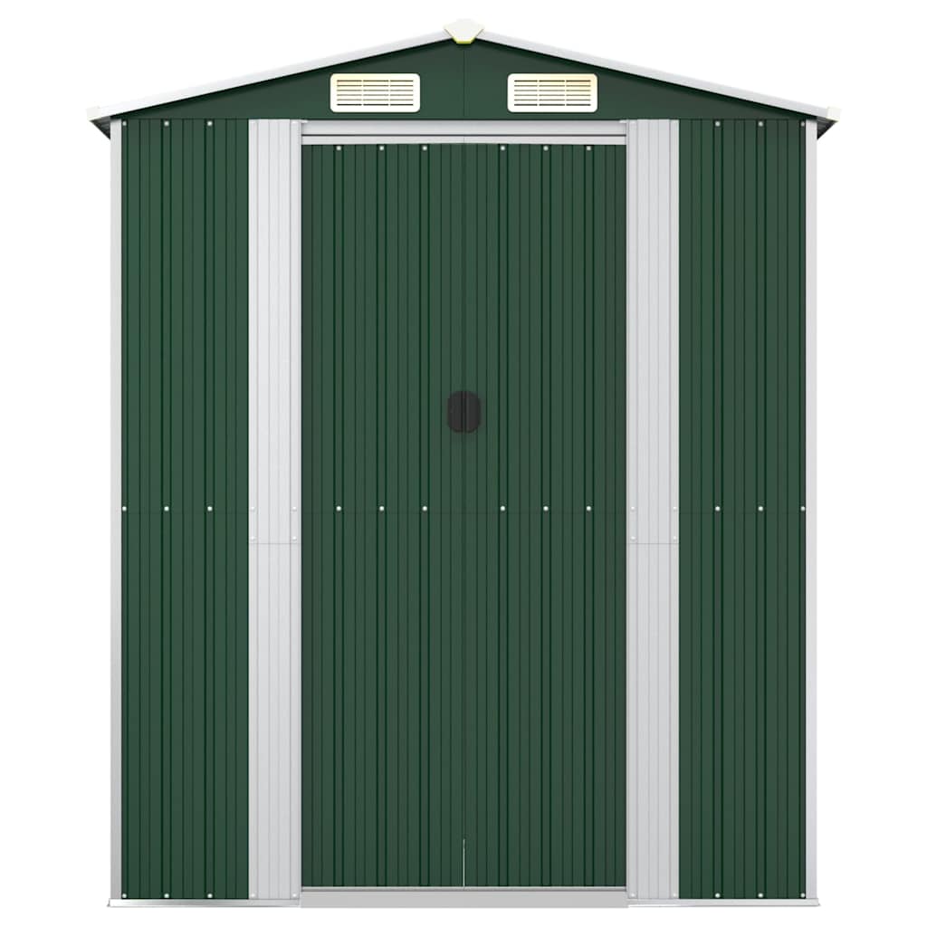 Geräteschuppen Grün 192x108x223 cm Verzinkter Stahl