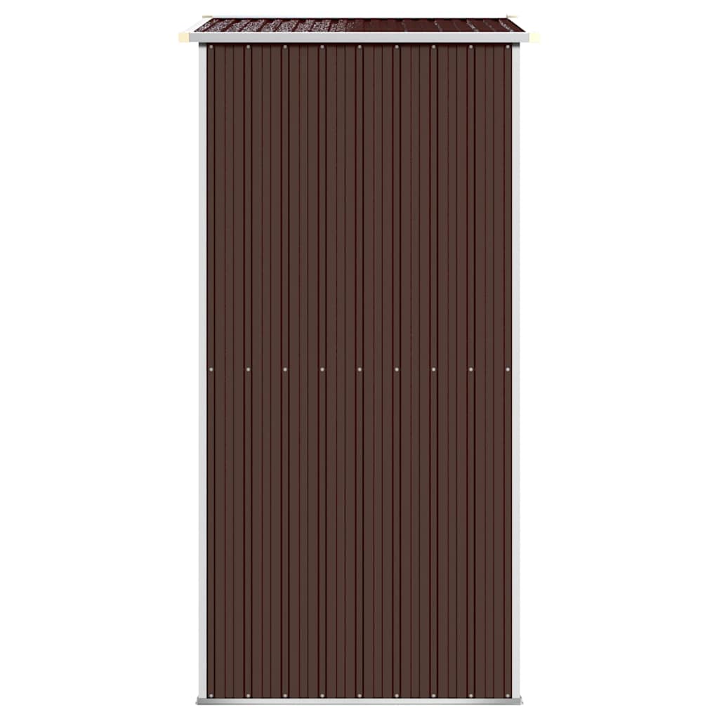 Geräteschuppen Dunkelbraun 192x108x223 cm Verzinkter Stahl