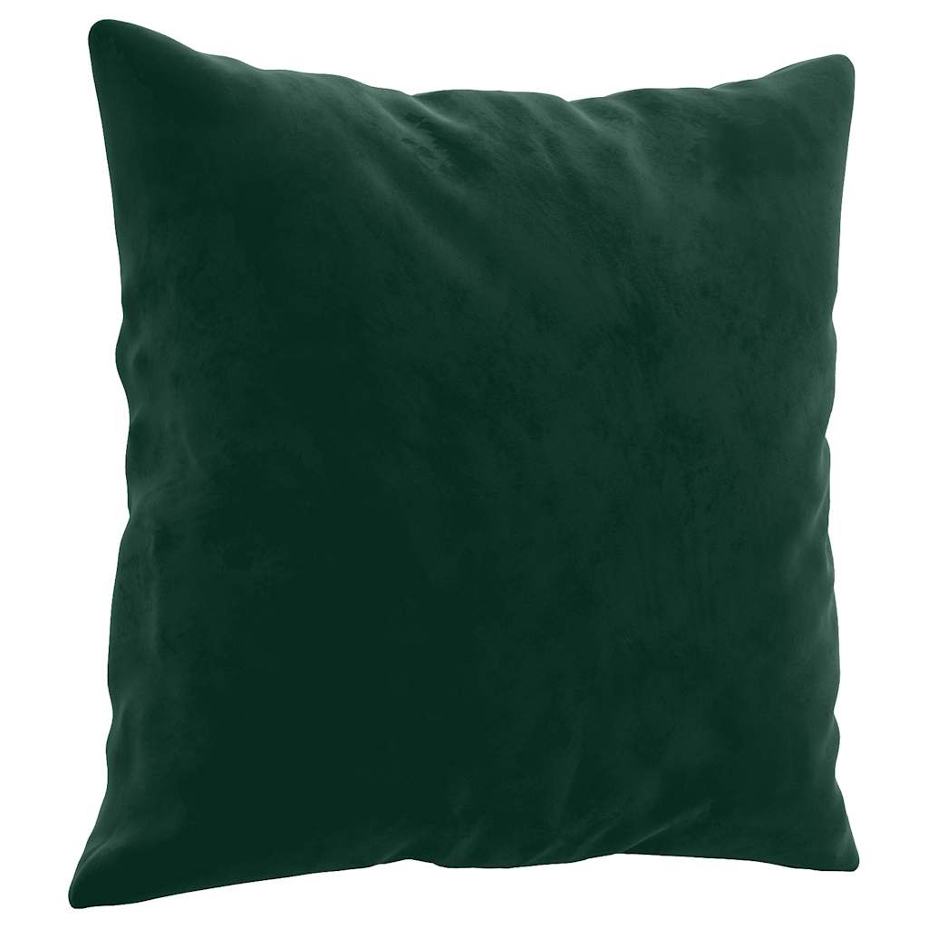 Zierkissen 2 Stk. Dunkelgrün 40x40 cm Samt