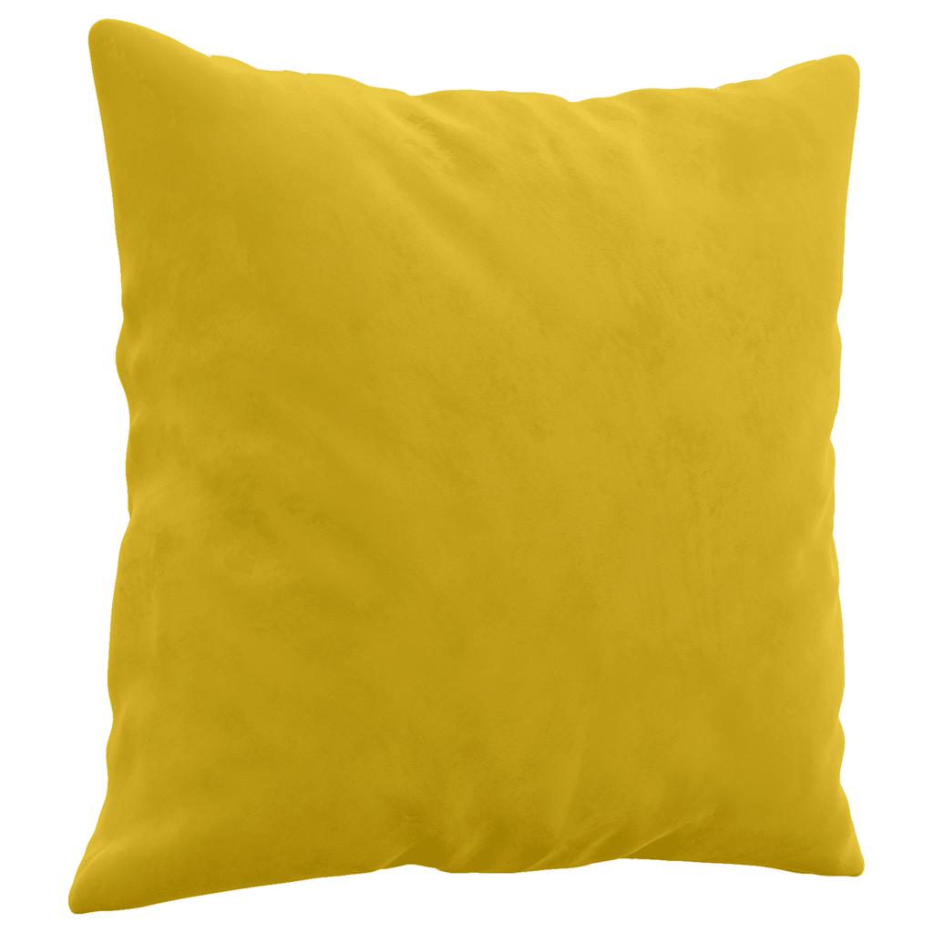Coussins décoratifs 2 pcs Jaune 40x40 cm Velours