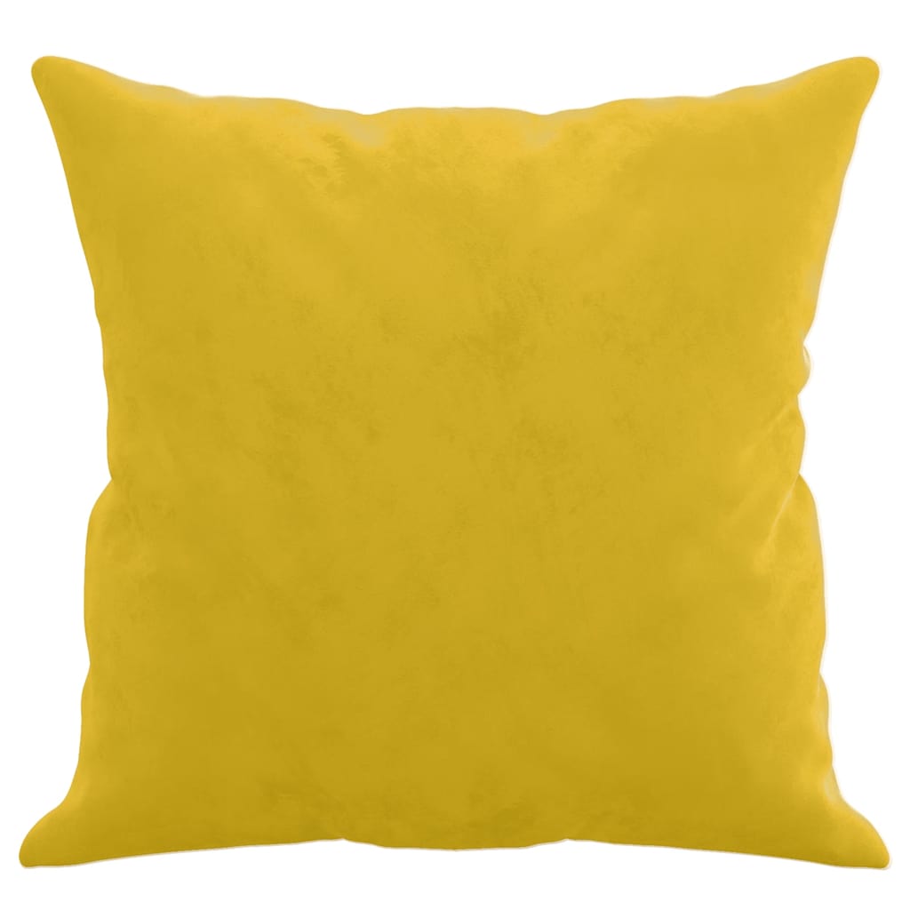 Coussins décoratifs 2 pcs Jaune 40x40 cm Velours