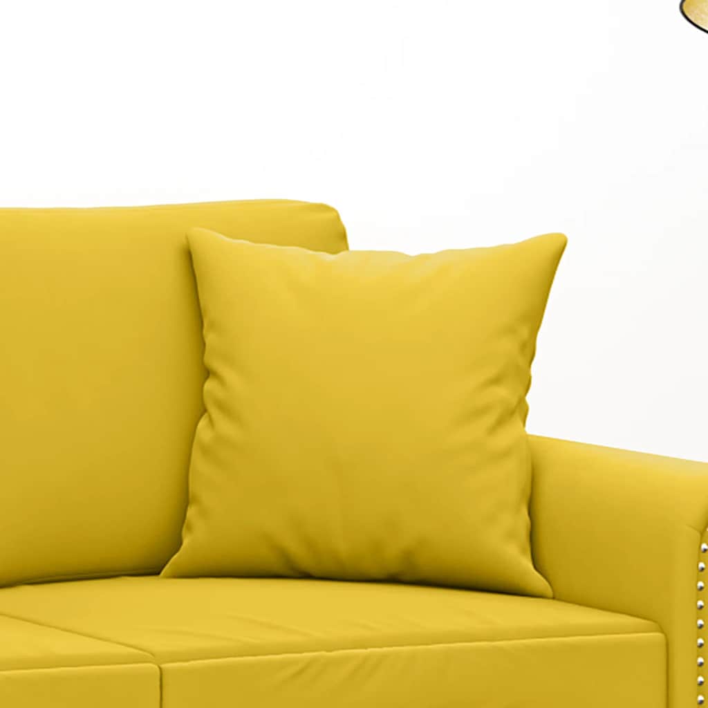 Coussins décoratifs 2 pcs Jaune 40x40 cm Velours