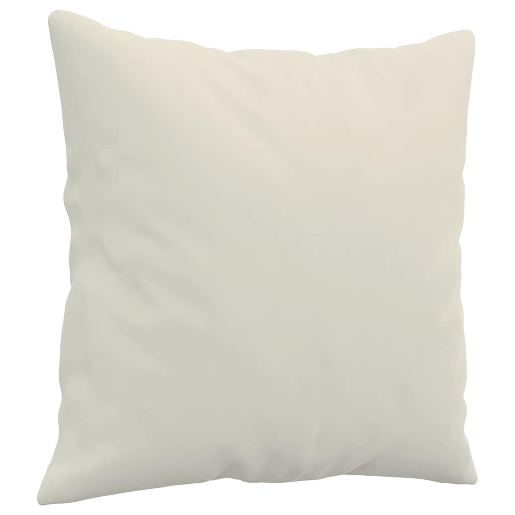 Decorative Cushions 2 pcs. Cream 40x40 cm Velvet