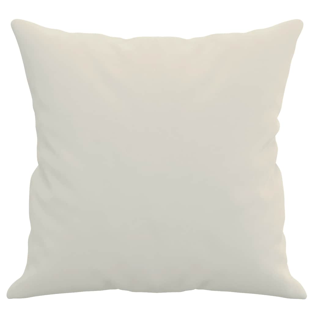 Decorative Cushions 2 pcs. Cream 40x40 cm Velvet