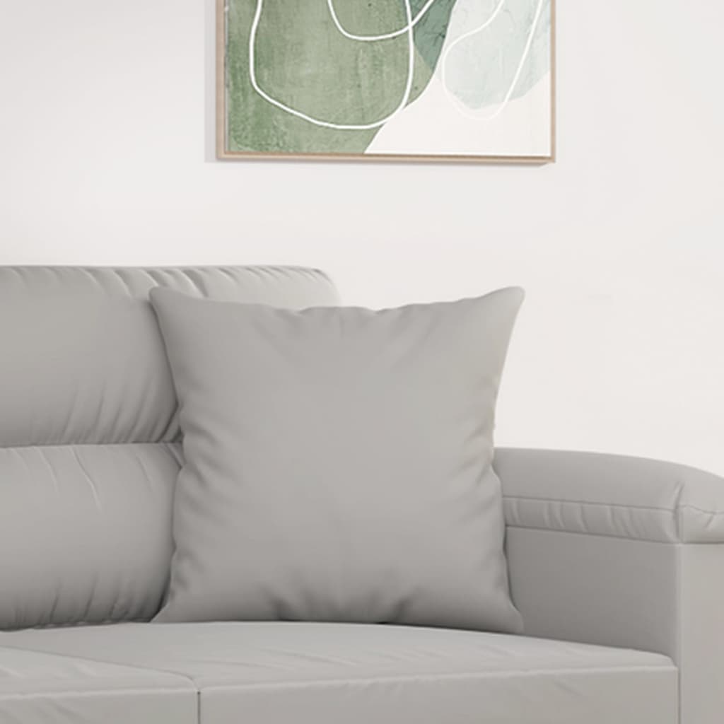 Coussins décoratifs 2 pcs Gris clair 40x40 cm Tissu microfibre