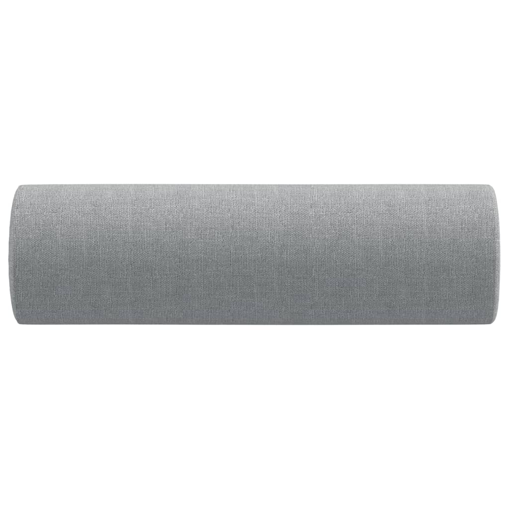 Decorative cushions 2 pcs. Light grey Ø15x50 cm Fabric