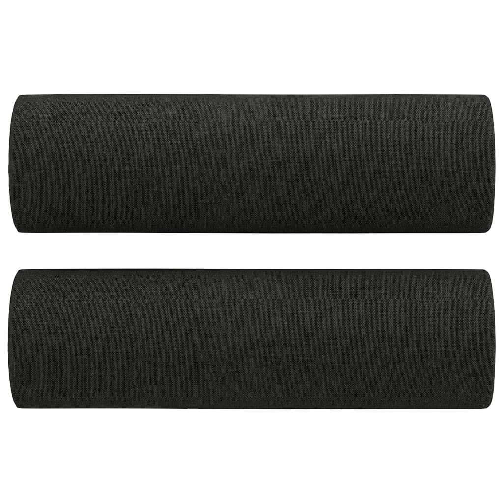 Decorative Cushions 2 pcs. Black Ø15x50 cm Fabric