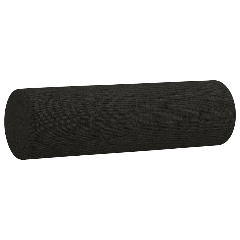 Decorative Cushions 2 pcs. Black Ø15x50 cm Fabric