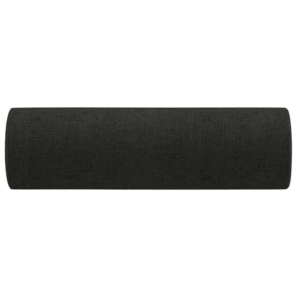 Decorative Cushions 2 pcs. Black Ø15x50 cm Fabric