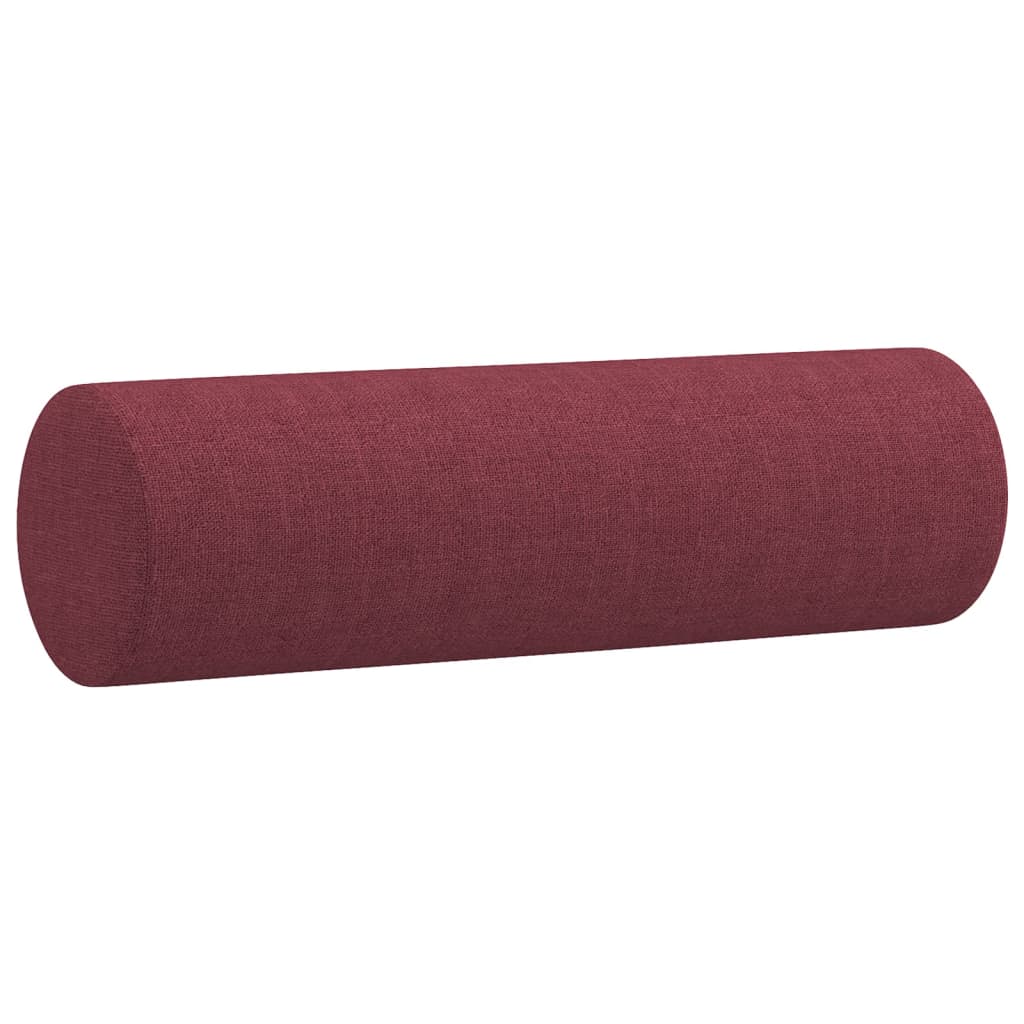 Coussins décoratifs 2 pcs. Rouge bordeaux Ø15x50 cm Tissu