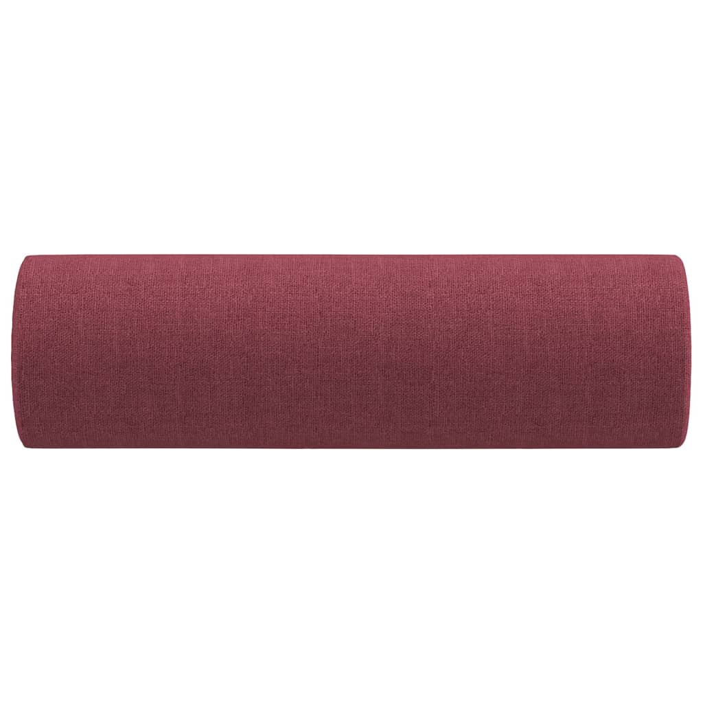 Coussins décoratifs 2 pcs. Rouge bordeaux Ø15x50 cm Tissu