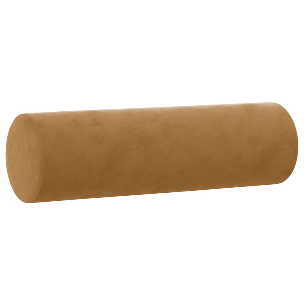 Zierkissen 2 Stk. Braun Ø15x50 cm Samt