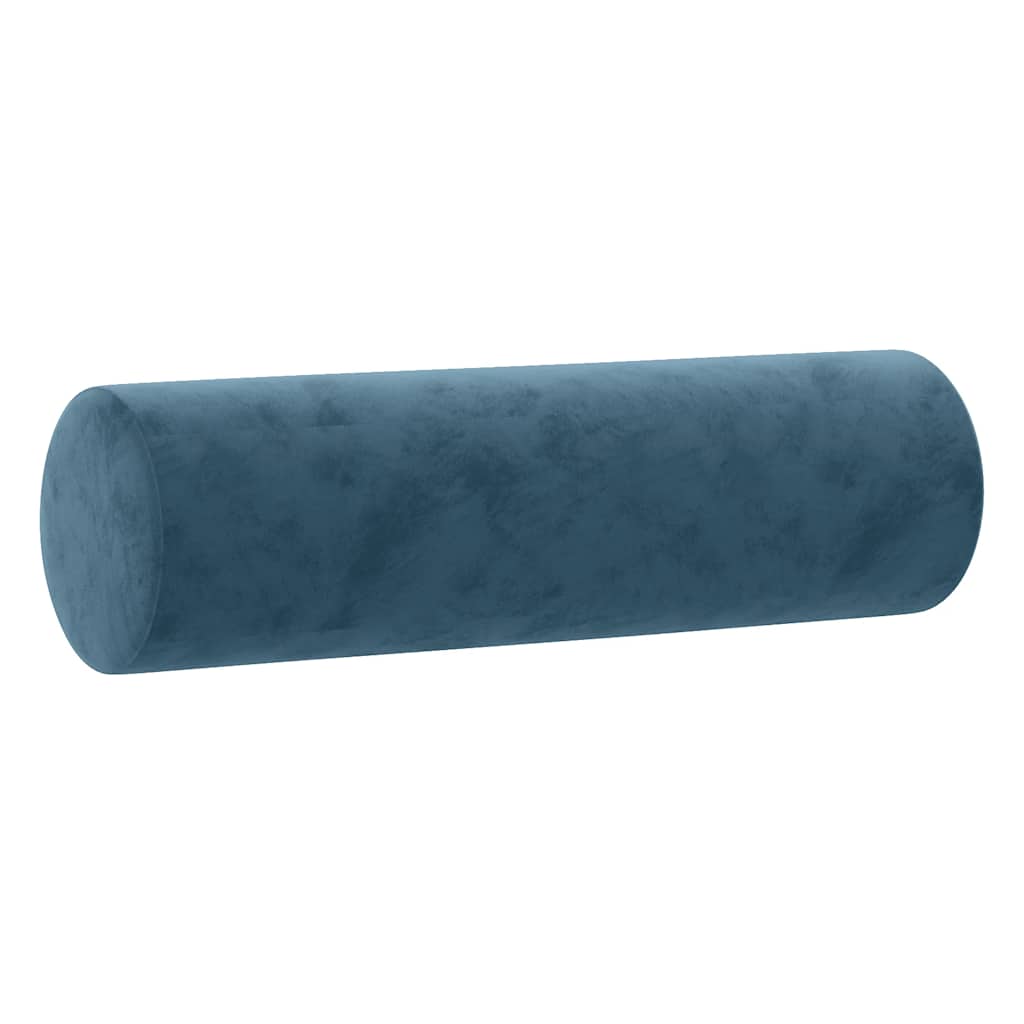 Decorative Pillows 2 pcs. Blue Ø15x50 cm Velvet