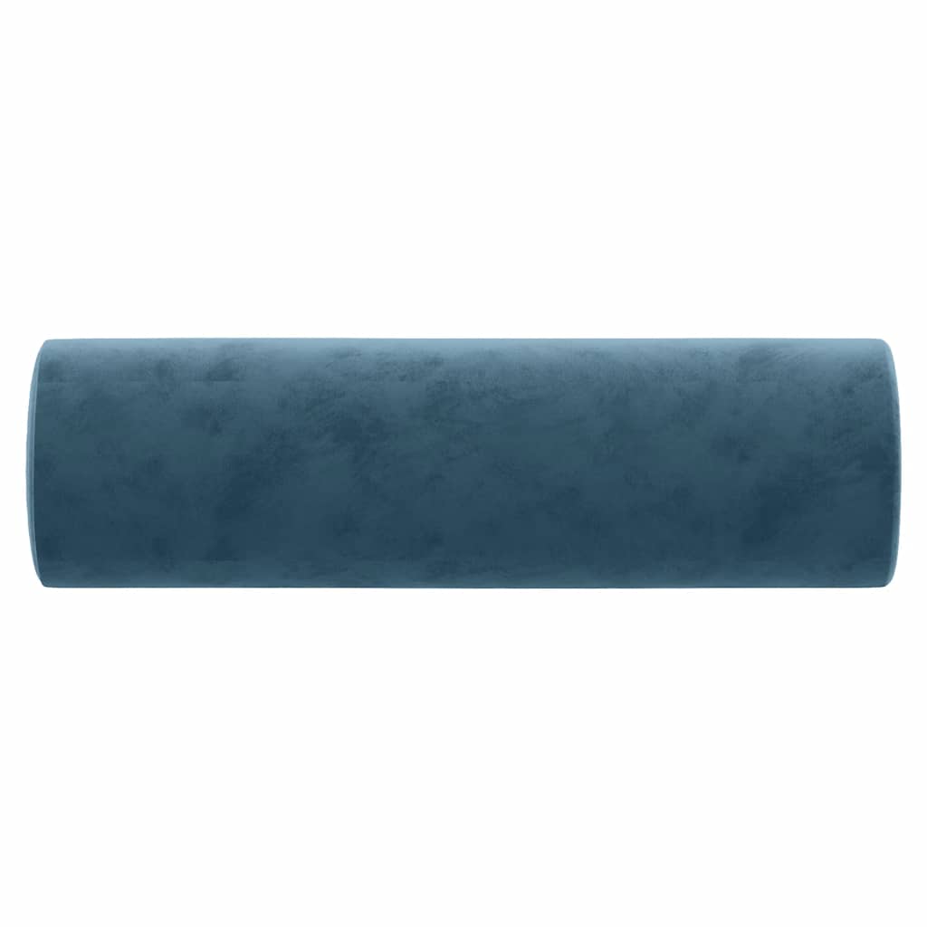 Decorative Pillows 2 pcs. Blue Ø15x50 cm Velvet