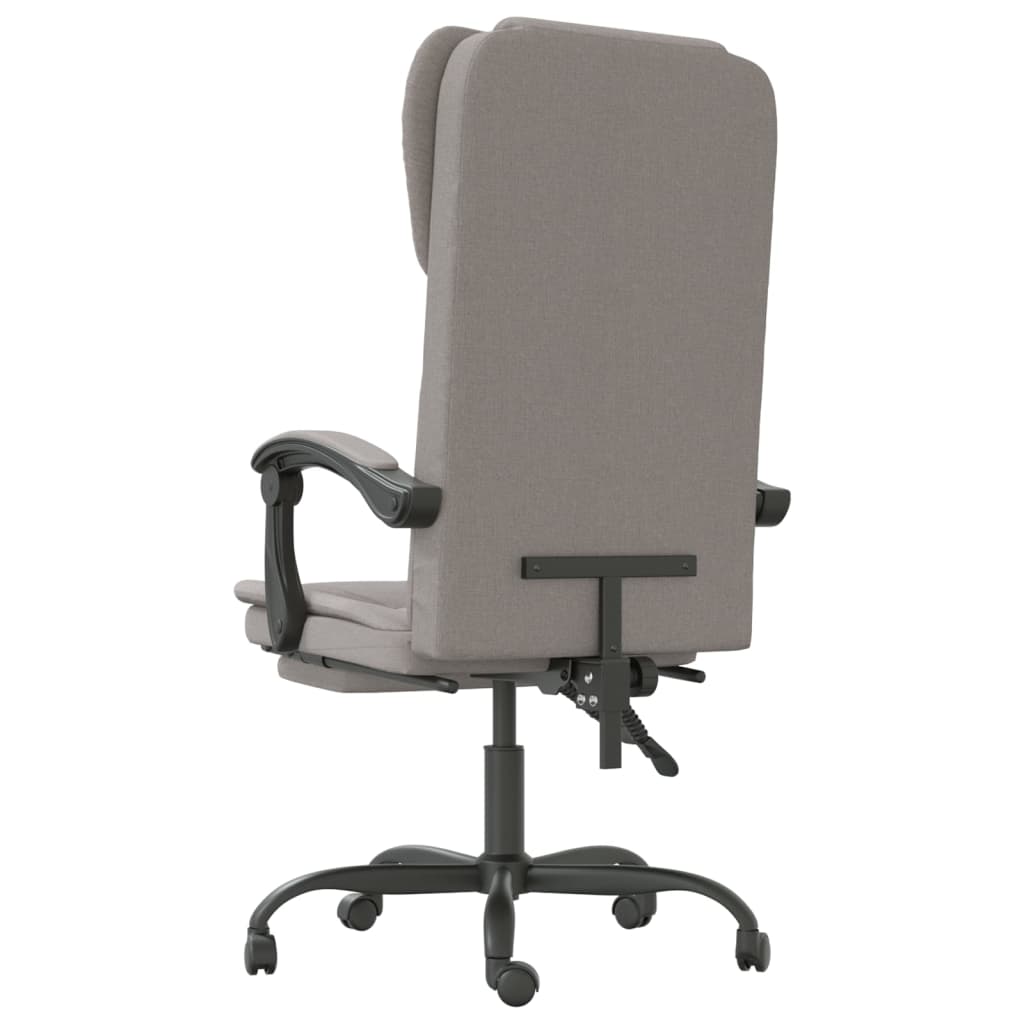 Bürostuhl mit Liegefunktion Taupe Stoff