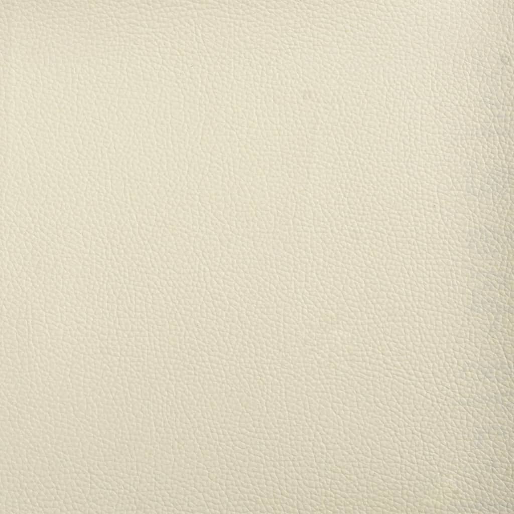 Bürostuhl mit Liegefunktion Creme Kunstleder