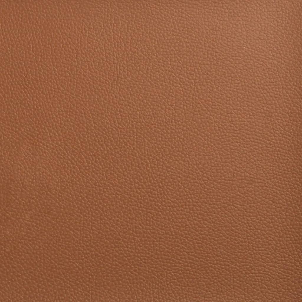 Office Chair with Reclining Function Brown Faux Leather